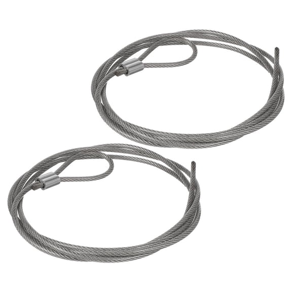 MOKKHNB 2-Pack Grey Steel Wire Basketball Net Replacement Rope for Indoor and Outdoor Sports Use