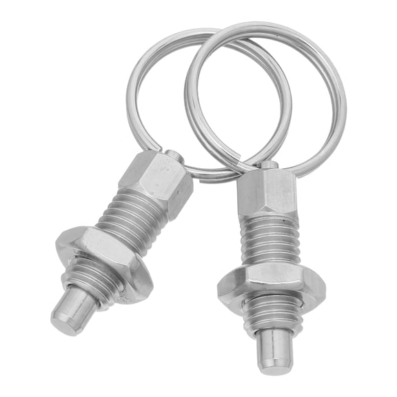 MOKKHNB 2Pcs Heavy Duty Steel Spring Plunger with Pull Ring for Automotive and Industrial Applications