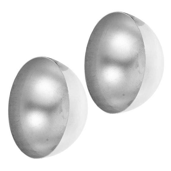 MOKKHNB 2Pcs Hollow Stainless Steel Half Sphere Mirror Balls for Garden Landscaping