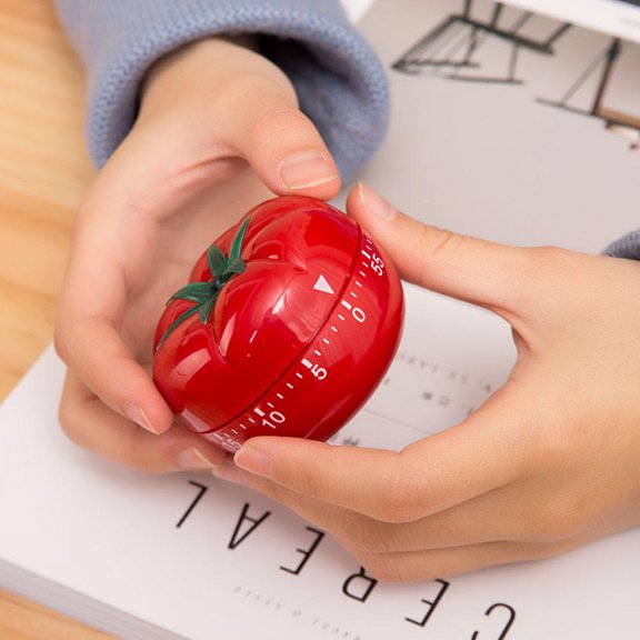 MOKKHNB 2Pcs Kitchen Timer Mechanical Tomato Red for Time Management Kitchen Accessory