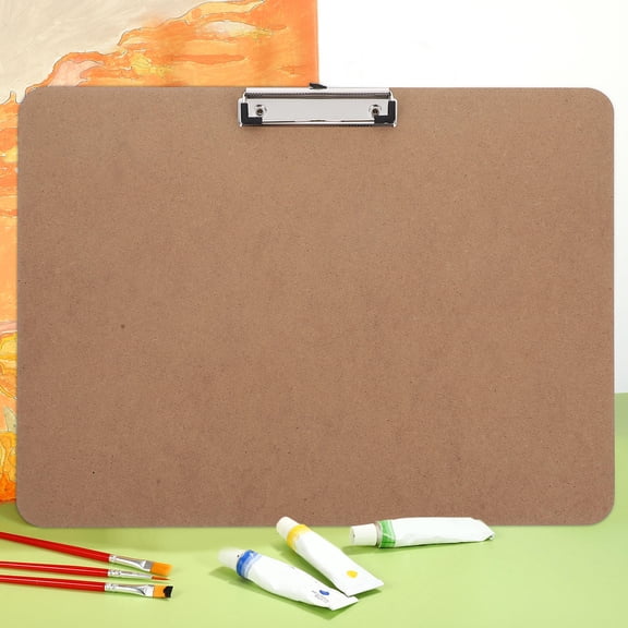 MOKKHNB 2-Pack Lightweight Drawing Clipboards for Sketching and Outdoor Fieldwork, Portable Light Brown