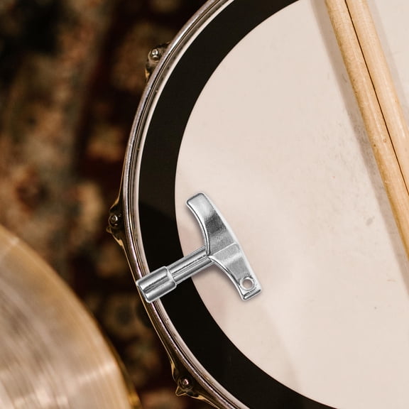 MOKKHNB 2Pcs Lightweight Plated Silver Drum Key for Drum Set with Safe Smooth Surface and Durable Material