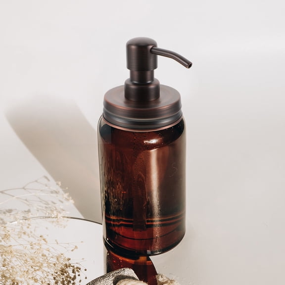 MOKKHNB 2Pcs Mason Jar Pump Replacement with Coffee Stainless Steel Durable Soap Dispenser for Home Kitchen Bath