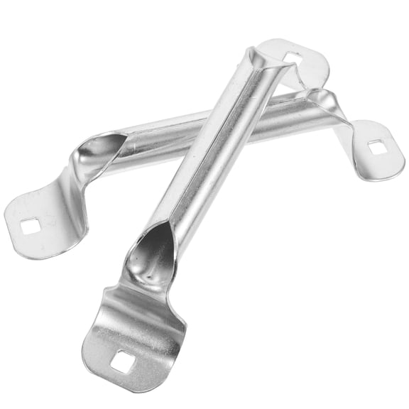MOKKHNB 2Pcs Metal Garage Door Lift Handle Plated Silver Universal Fit for Rolling Shutter Shed Doors