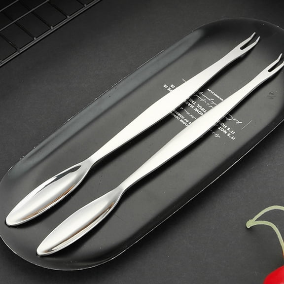 MOKKHNB 2Pcs Multipurpose Stainless Steel Crab Forks Seafood Kitchen Tools Strong and Easy to Use