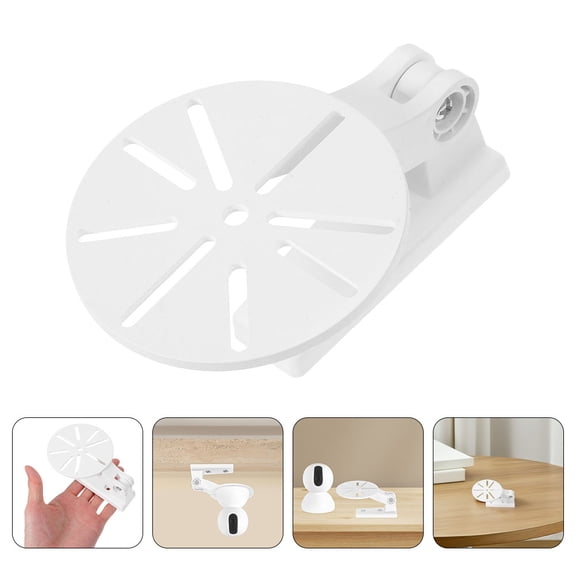 MOKKHNB 2Pcs No Drill Outdoor Security Camera Mount White Wall Bracket Stand