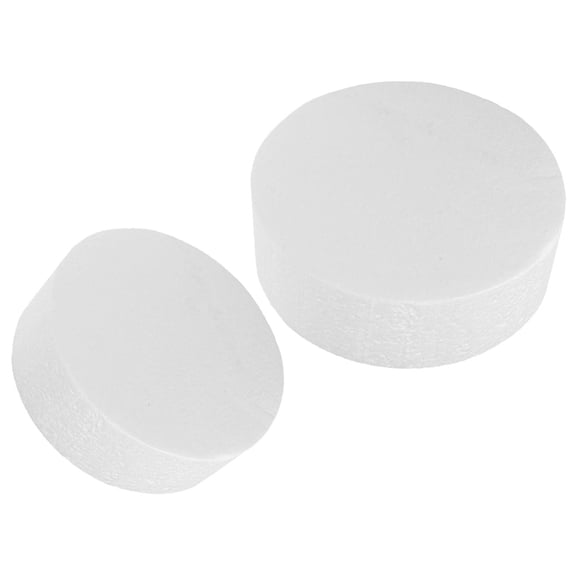 MOKKHNB 2Pcs Polystyrene Cake Dummies White Cake Model for Handicraft Enthusiasts