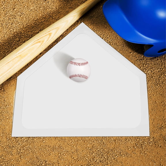 MOKKHNB 2Pcs Portable Baseball Home Plates White Tpe Material Robust Slip Resistant Outdoor Training Supplies
