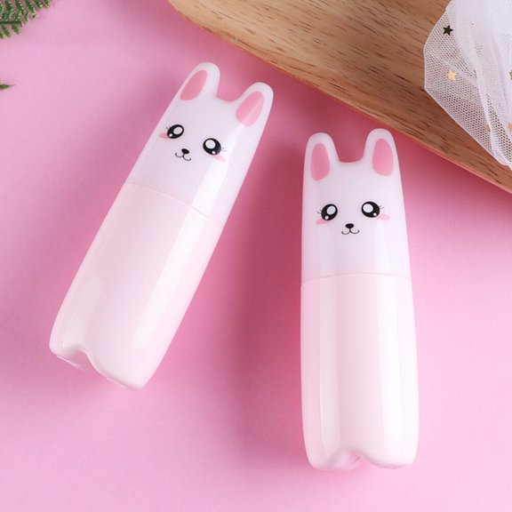 MOKKHNB 2Pcs Portable Pink Cat Shape Plastic Refillable Bottles with Sealed Lid for Storage
