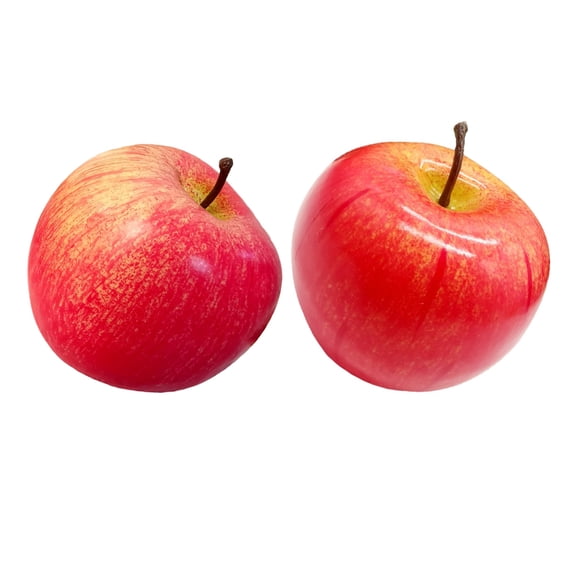 MOKKHNB 2Pcs Red Artificial Apples Decorative Fake Fruits for Living Room and Hotel Display Or Photo Props