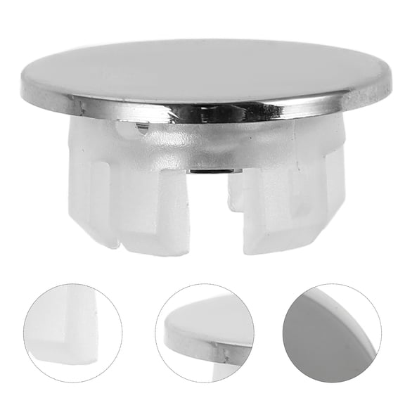 MOKKHNB 2Pcs Replacement Bathroom Sink Overflow Caps Plated Silver Copper for Wide Application in Basins and Cabinets