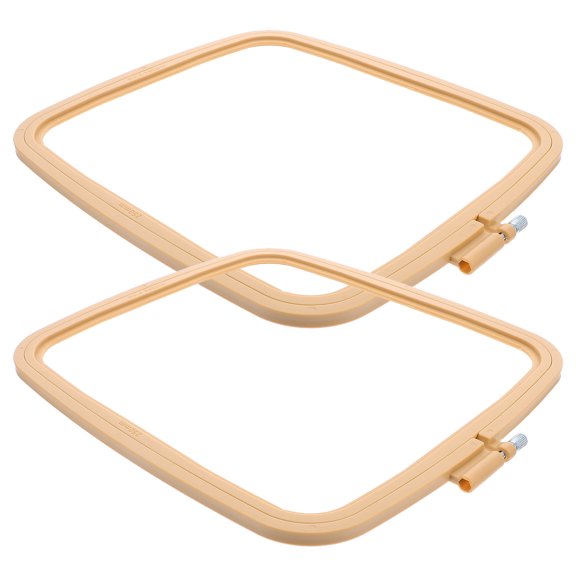 MOKKHNB 2Pcs Square Embroidery Hoop Plastic Frame with Stable Structure for Hand Stitching and Punch Needle
