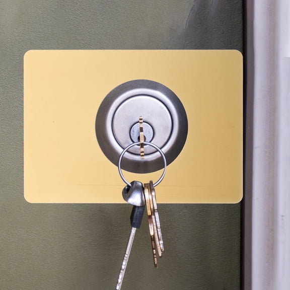 MOKKHNB 2Pcs Door Hole Filler Plate Stainless Steel Golden Deadbolt Cover for Door Repair