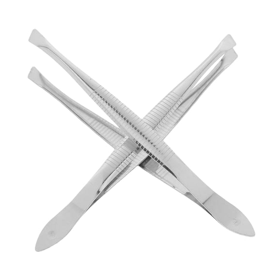 MOKKHNB 2Pcs Stainless Steel Eyebrow Clamp with Perfect Tip Alignment for Accurate Makeup Hair Removal