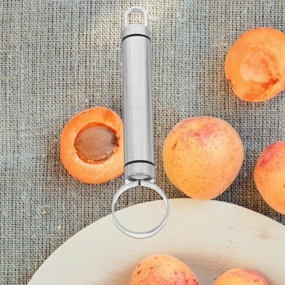 MOKKHNB 2Pcs Stainless Steel Peach Corers Kitchen Gadget Fruit Coring Tool for Home Use
