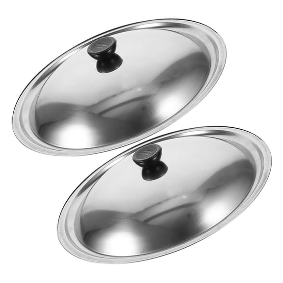 MOKKHNB 2Pcs Stainless Steel Replacement Pot Lid Universal Cover for Frying Boiling and Steaming
