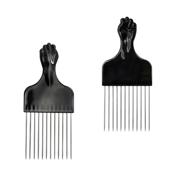 MOKKHNB 2-Pack Stainless Steel Wide Tooth Hair Comb for Detangling and Styling with Smooth Polished Teeth