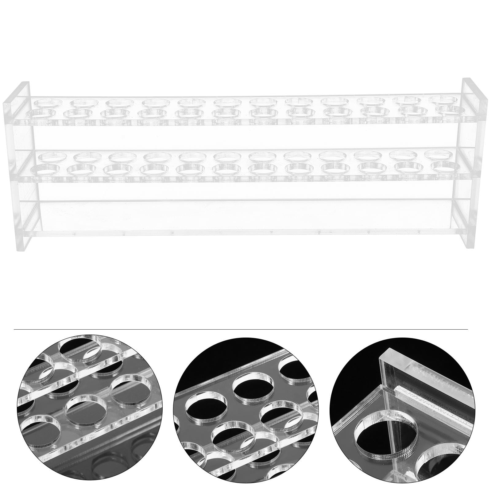 MOKKHNB 2Pcs Test Tube Racks Transparent Acrylic Rectangular for ...