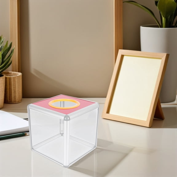 MOKKHNB 2Pcs Transparent Draw Box with Smooth Surface Ideal for Office and Party Raffle Use