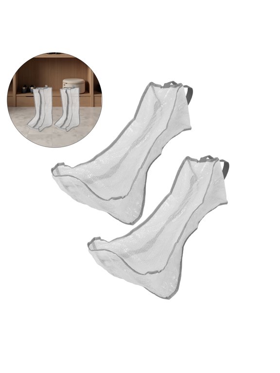 2Pcs Boot Packing Bag Waterproof Clear Plastic Zipper Shoe Organizer for Tall Boots Storage