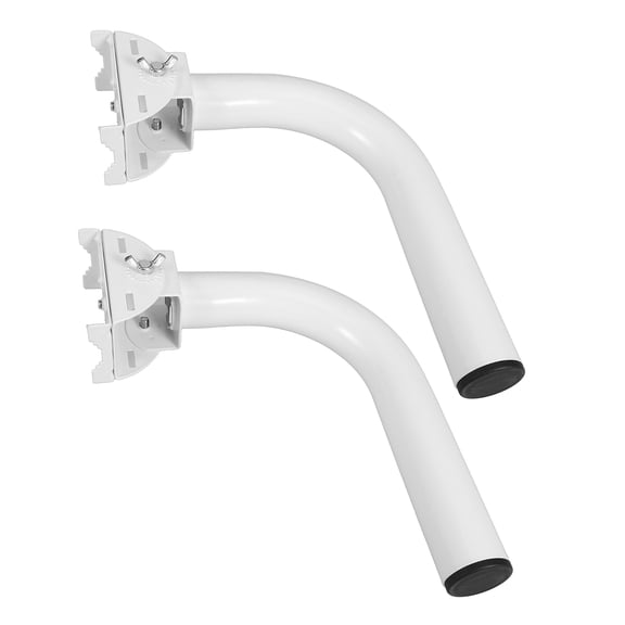 MOKKHNB 2-Pack Weatherproof White Antenna Mounting Pole Brackets for Outdoor Security Camera Installation