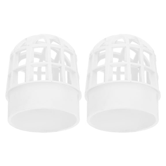 MOKKHNB 2Pcs White PVC Gutter Screen Protectors for Downspout with Easy Installation and Clog Prevention