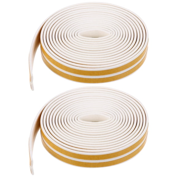 MOKKHNB 2-Pack White Soundproof Door Seal Strips, Flexible Self-Adhesive EPDM Weatherproof Tape for Noise Reduction