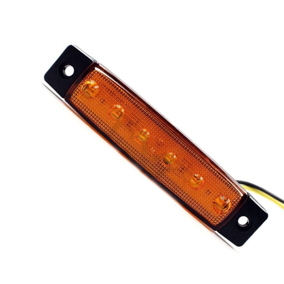 MOKKHNB 2Pcs Yellow LED Tail Lights for Truck Trailer Waterproof Multifunction Stop Turn Brake Signal