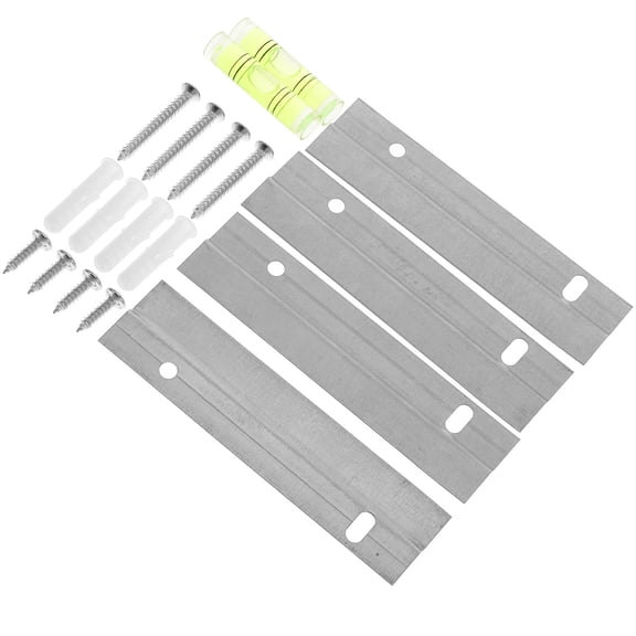 MOKKHNB 2Sets Easy Install Plated Silver Headboard Wall Mounting Brackets Heavy Duty Design