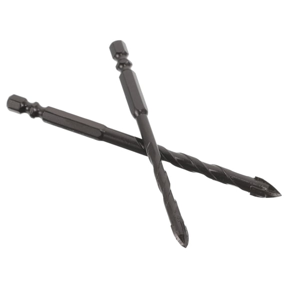MOKKHNB 2pcs Glass and Tile Drill Bit Black Steel for Precise Positioning