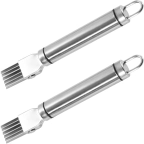 MOKKHNB 2pcs Spring Onion Slicer Scallions Cutter Stainless Steel Slicing Food Preparation Household
