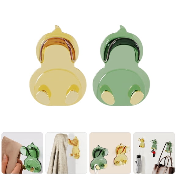 MOKKHNB 2pcs Wall Hook Duck Shape Acrylic Power Plug Hook Daily