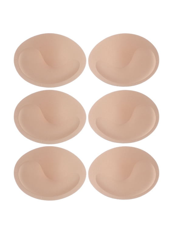 3 Pairs Beige Bra Inserts Lightweight Padded Breathable Enhancers for Everyday Wear