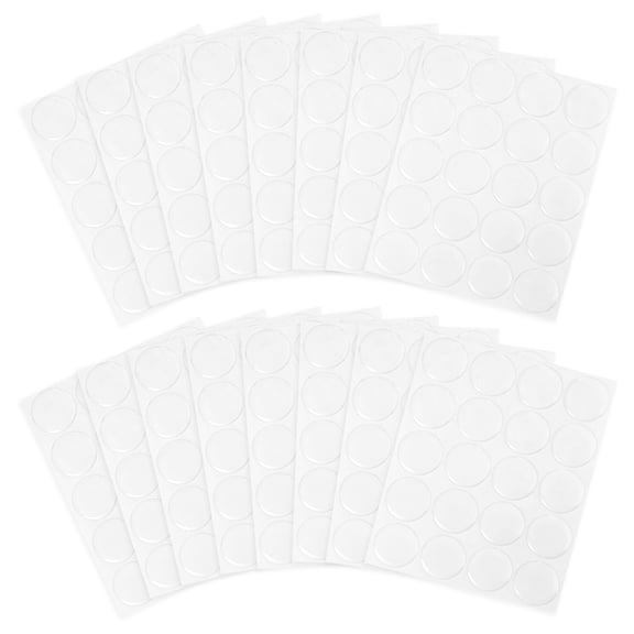 MOKKHNB 300Pcs Round Clear Acrylic Stickers Transparent for Home Craft Projects with Resin Look