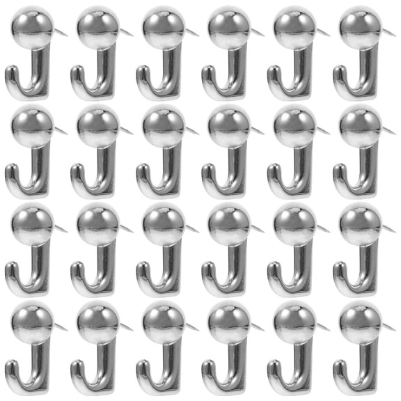 MOKKHNB 30Pcs Metal Picture Hangers with Nails Plated Silver for Easy Wall Hanging and Decoration