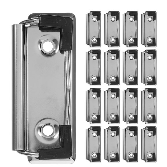 MOKKHNB 30Pcs Mountable Heavy Duty Plated Silver Metal Clipboard Clips for Document File Board Storage At Home