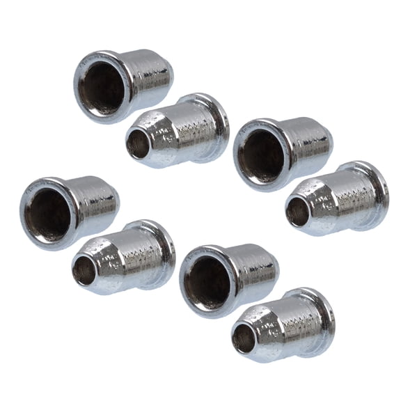 MOKKHNB 30Pcs Plated Silver Through Body Ferrules Guitar String Caps for Stable Guitar String Mounting