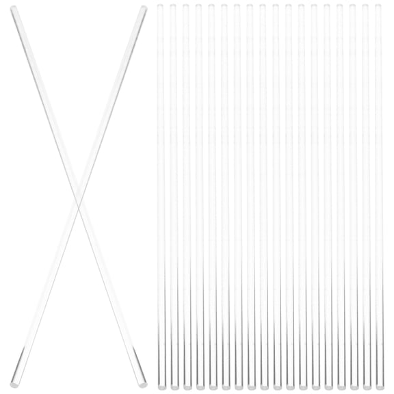 MOKKHNB 35Pcs Clear Acrylic Rods 3Mm Round Transparent Sticks for Model Making Craft Supports