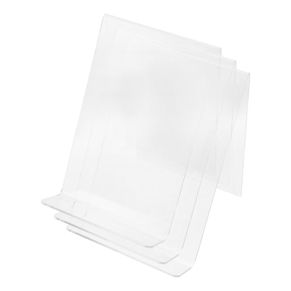 MOKKHNB 3Pcs Acrylic Bookends Clear and Modern for Library Decor and Book Organization