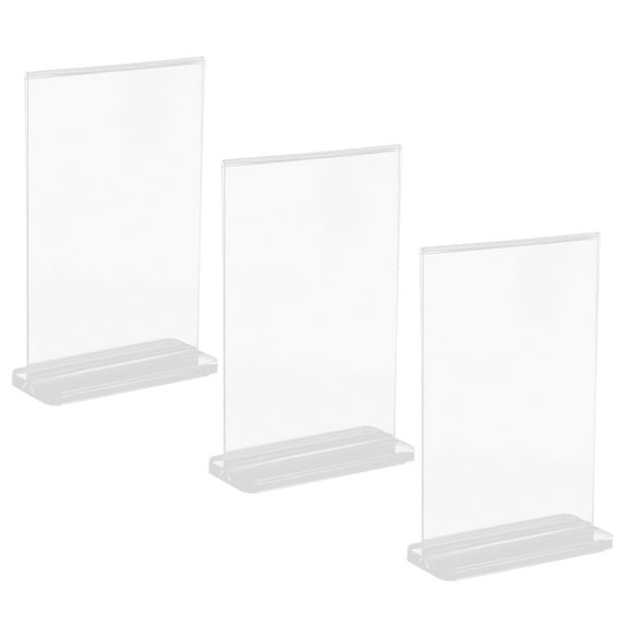 MOKKHNB 3Pcs Acrylic Trade Show Display Stand with Dual Sided Function and Qr Code Feature