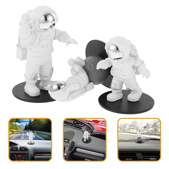 MOKKHNB 3Pcs Astronaut Car Dash Accessories Assorted Color Innovative Dashboard Car Ornament