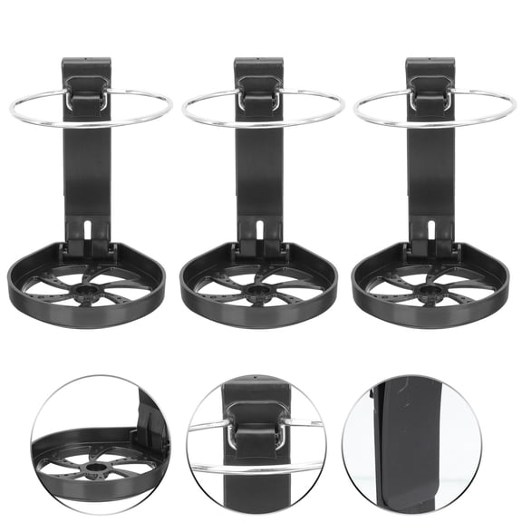 MOKKHNB 3Pcs Car Armrest Storage Box Black Cup Holder with Plastic and Stainless Steel Material