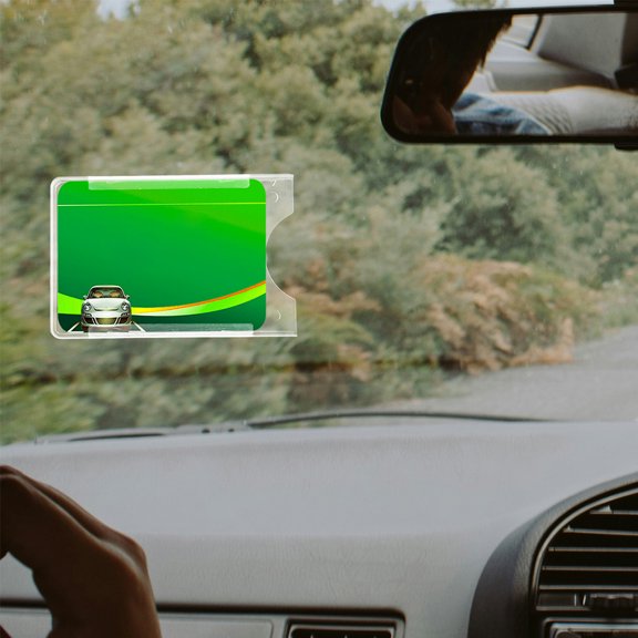 MOKKHNB 3Pcs Car Permit Holder for Windshield with Powerful Suction Cups and Adjustable Angles