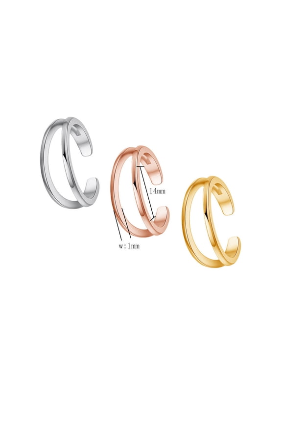 3Pcs Golden Copper Toe Knuckle Ring Durable Fashion Foot Ring for Special Occasions