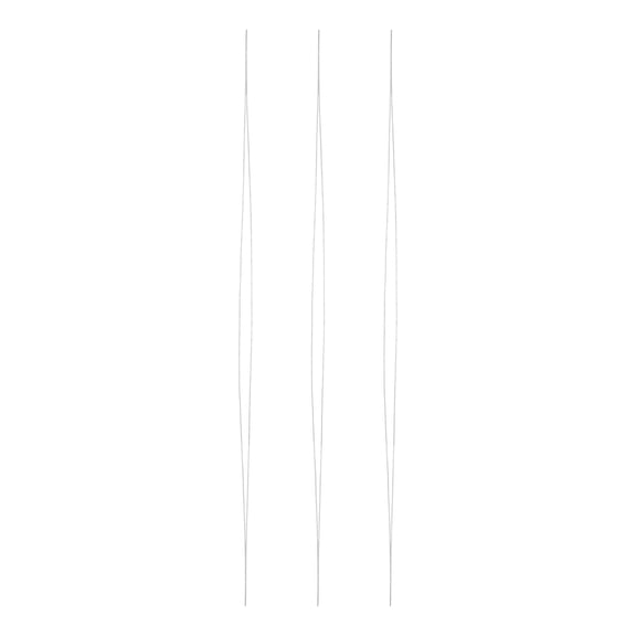 MOKKHNB 3Pcs Highly Polished Stainless Steel Needles for Efficient Beading and Stitching