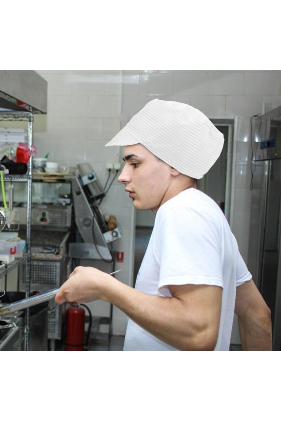 3Pcs White Chef Working Hat Breathable Design for Chefs Waiters and Waitresses