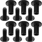MOKKHNB 40Sets Black Furniture Connector Screws and Barrel Nuts for DIY Cabinet Bed Frame Wardrobe Assembly