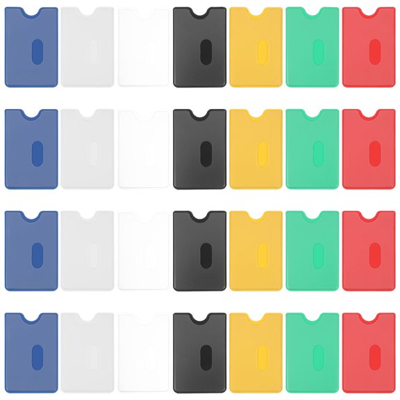 MOKKHNB 42Pcs Hard Plastic Card Protector Sleeves with Sleek Design for Id Cards Debit Cards and More