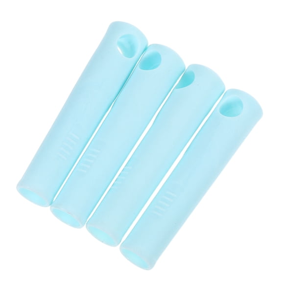 MOKKHNB 4Pcs Durable Blue Plastic Mop Handle End Caps with Hanging Hole for Home Broom Replacement