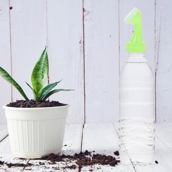 MOKKHNB Watering Bottle Spray Heads, Green Plastic, Universal Fit, Gentle and Durable, 4Pcs